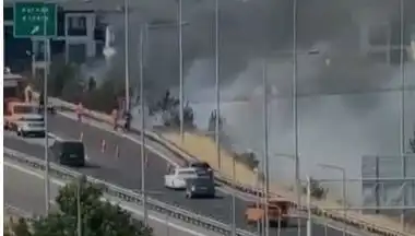 Anadolu Otoyolu’nda Sigara İzmariti Yangın Çıkardı, Yolcular Korku Dolu Anlar Yaşadı