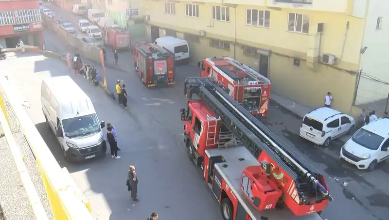 İstanbul’daki Tekstil Atölyesinde Çıkan Yangında Korkutan Anlar